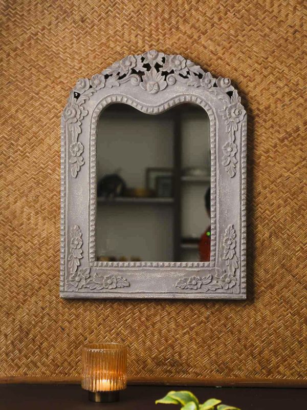 Grey French style MDF mirror in distress finish